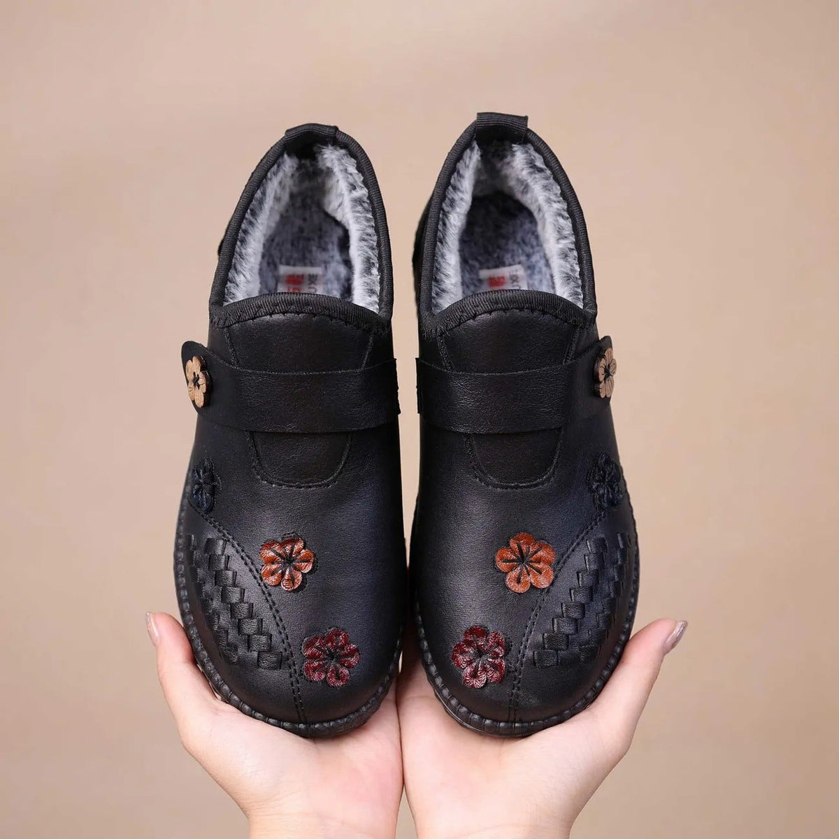 Pilar™ | Zapatos Ortopédicos Forrados con Flores Bordadas