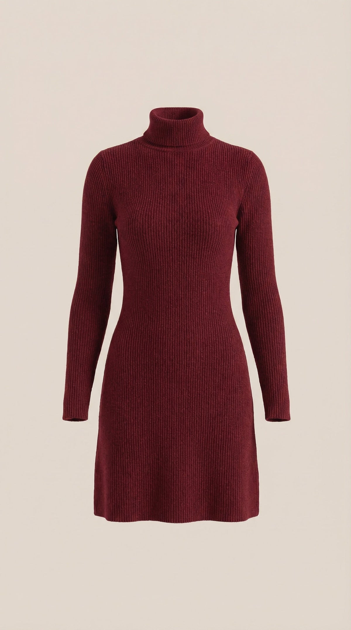 Geneva | Vestido Mini de Punto con Cuello Alto