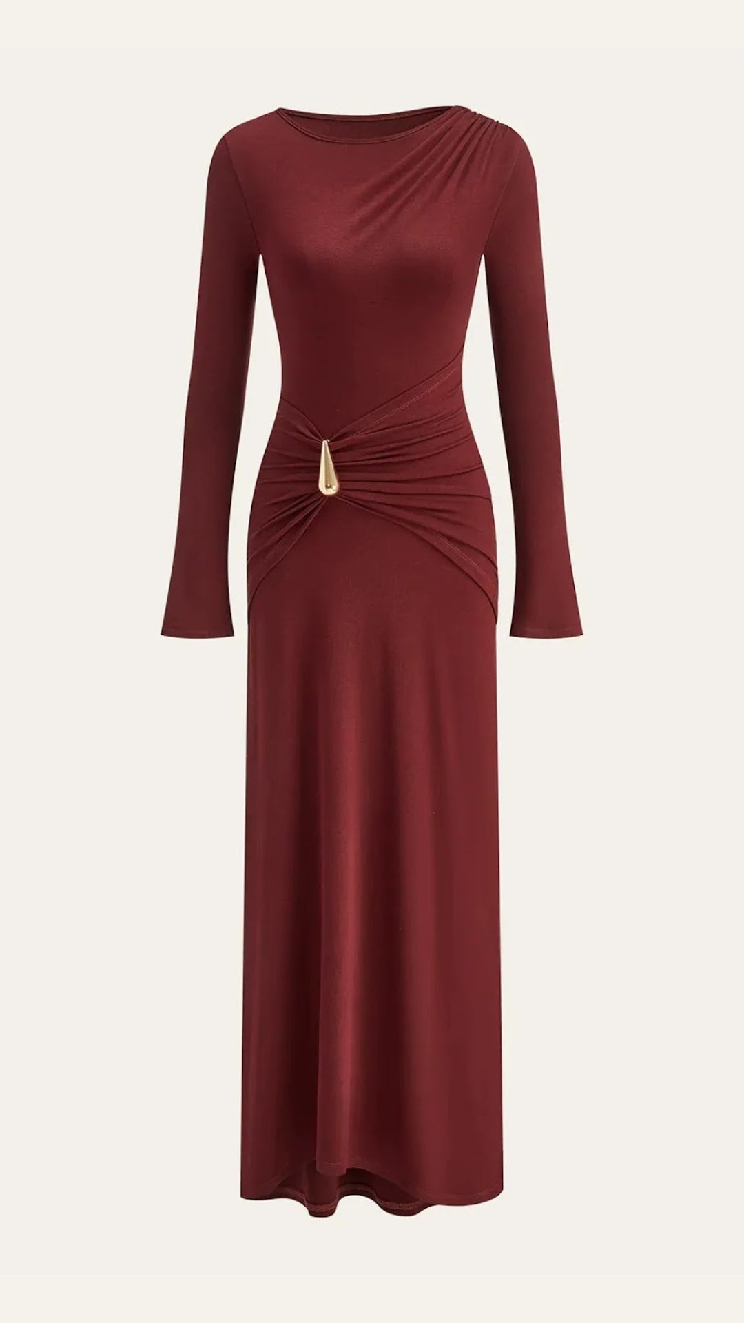Renee | Vestido Maxi de Manga Larga