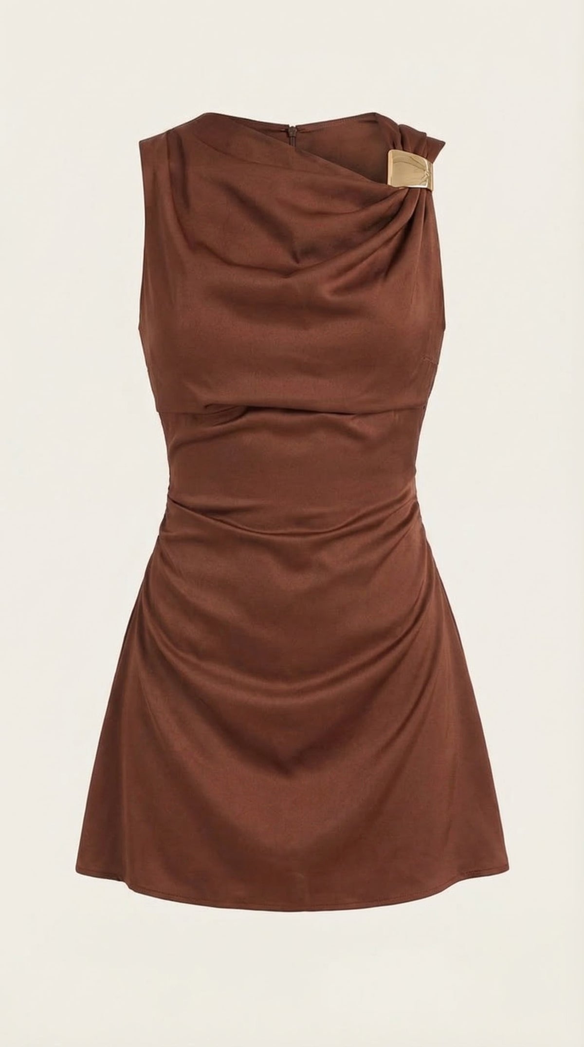 Rosalie | Vestido Corto con Cuello Drapeado