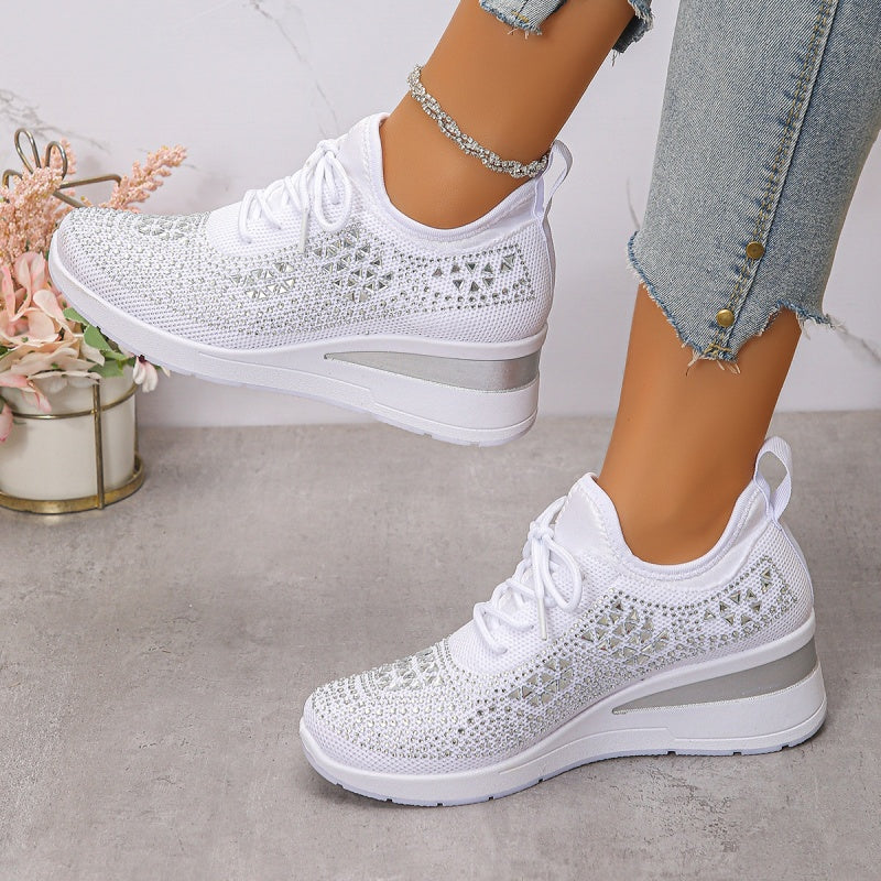 Rina | Zapatillas Transpirables Adornadas con Strass