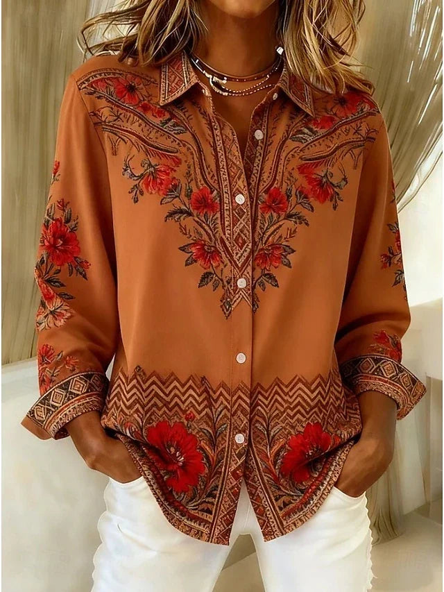 Dawnflora | Blusa de manga larga con estampado floral