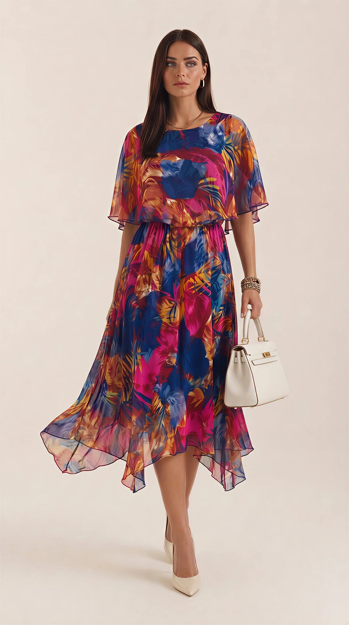 Elizabeth | Precioso Vestido con Estampado Tropical