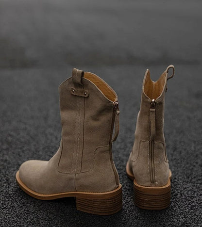 Rodeo | Botines de 100% Cuero Velour y Suela de Tendón de Buey