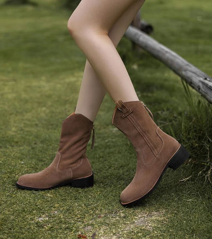 Rodeo | Botines de 100% Cuero Velour y Suela de Tendón de Buey