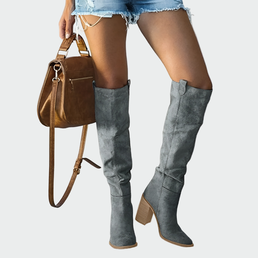 Botas ortopédicas de cuero hasta la rodilla