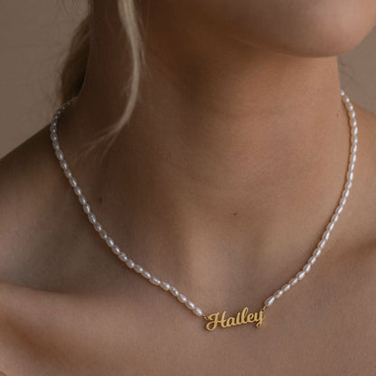 Collar Personalizado con Nombre de Perlas