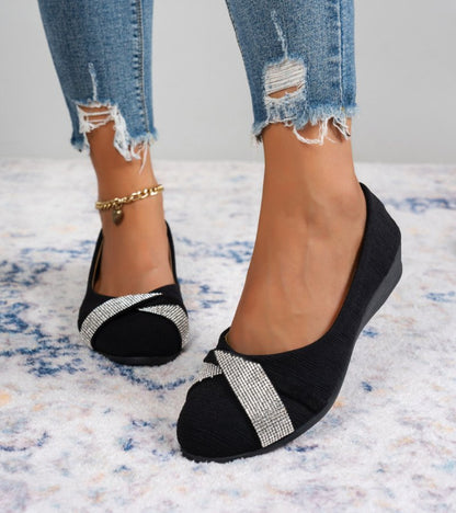 Marzia | zapatos ortopédicos con cuña ligera y strass
