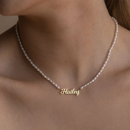 Collar Personalizado con Nombre de Perlas