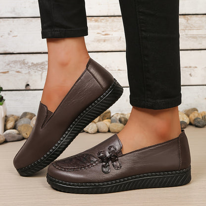Carmen™ | Mocasines de Piel Confort con Bordado Floral