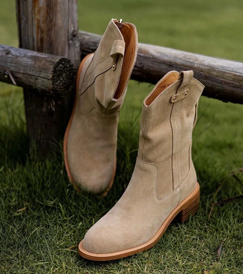 Rodeo | Botines de 100% Cuero Velour y Suela de Tendón de Buey