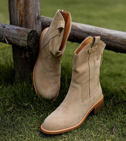 Rodeo | Botines de 100% Cuero Velour y Suela de Tendón de Buey