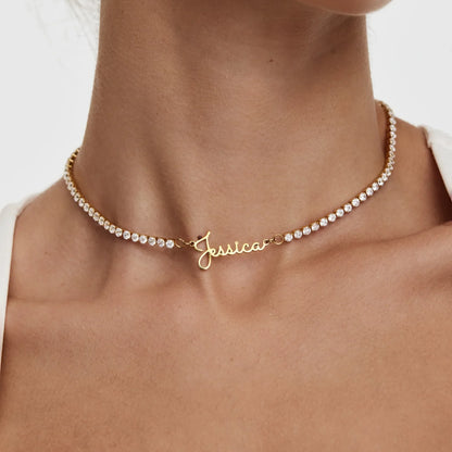 Collar de Tenis con Nombre Personalizado