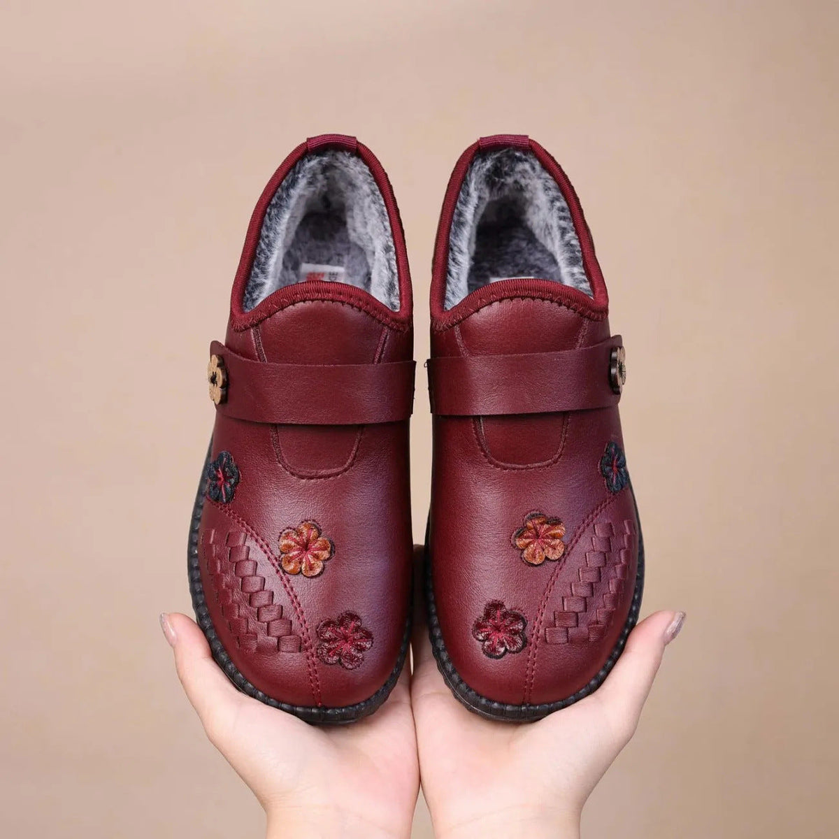 Pilar™ | Zapatos Ortopédicos Forrados con Flores Bordadas