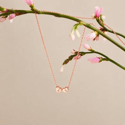 Collar Personalizado con Encanto de Corazón Inicial en 3D