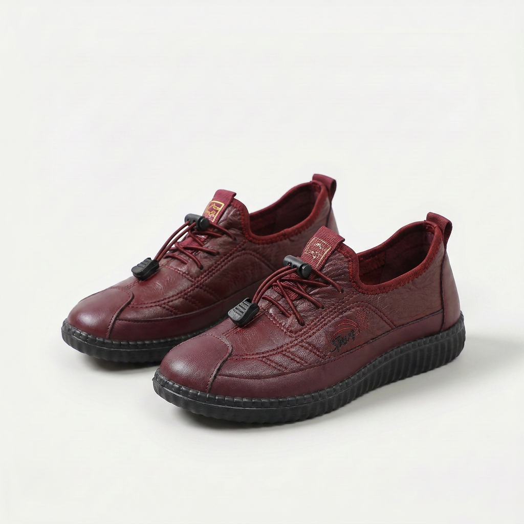 Rosa – Zapatilla cómoda con suela suave y bordado de flores