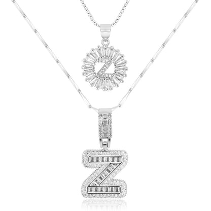 Set de 2 Collares con Inicial y Brillo