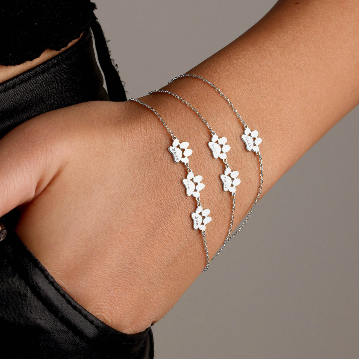 Collar o Pulsera con Huella de Patas