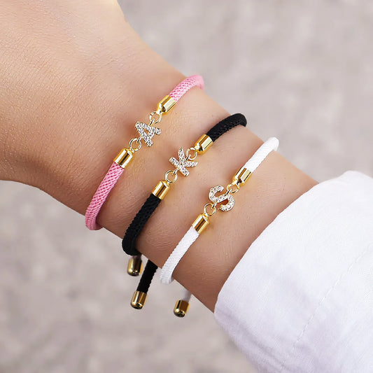 Pulsera Ajustable con Inicial
