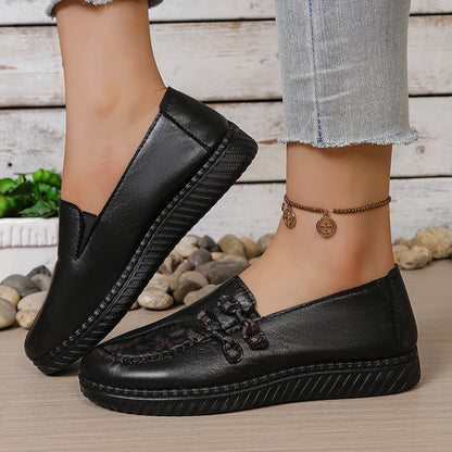 Carmen™ | Mocasines de Piel Confort con Bordado Floral