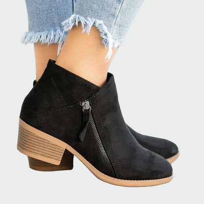 Botas de cuero ortopédicas premium con tacón para el invierno