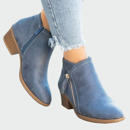 Botas de cuero ortopédicas premium con tacón para el invierno