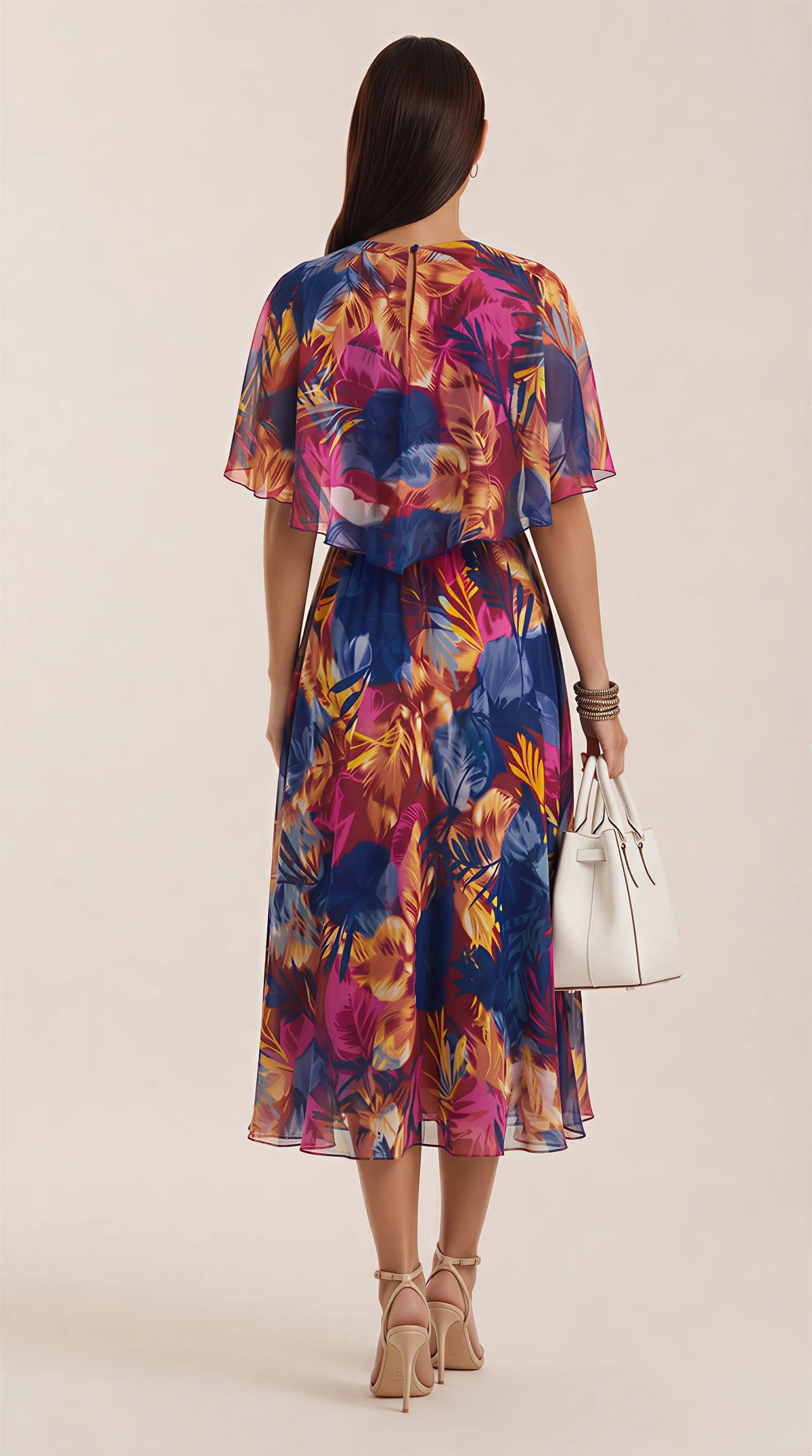 Elizabeth | Precioso Vestido con Estampado Tropical