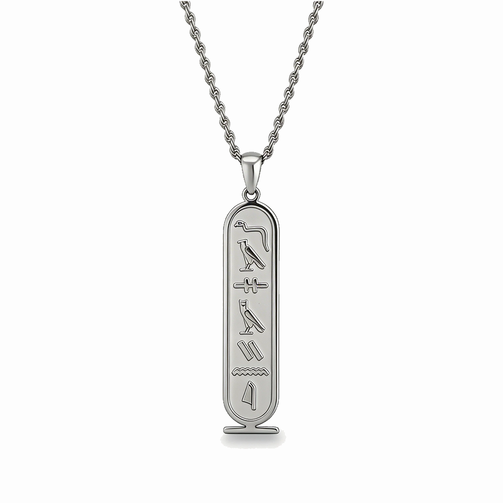 Collar Cartucho Egipcio con Jeroglíficos, Personalizado con Tu Nombre