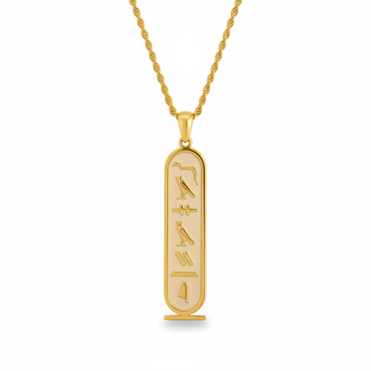 Collar Cartucho Egipcio con Jeroglíficos, Personalizado con Tu Nombre