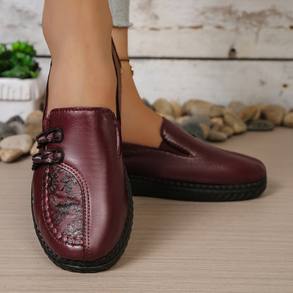 Carmen™ | Mocasines de Piel Confort con Bordado Floral