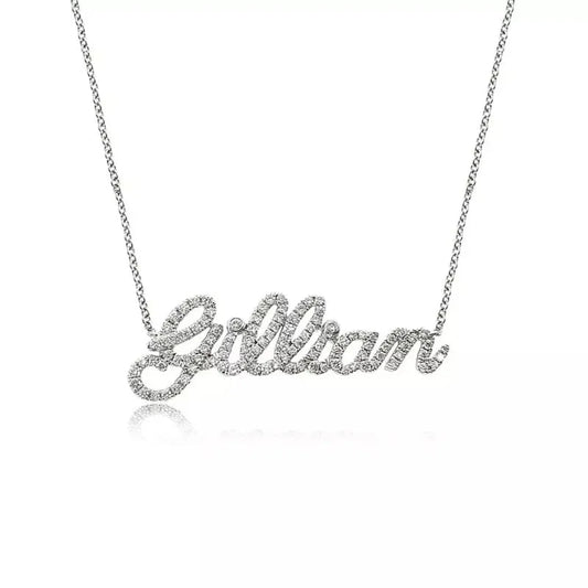 Collar de Nombre Personalizado con Diamantes