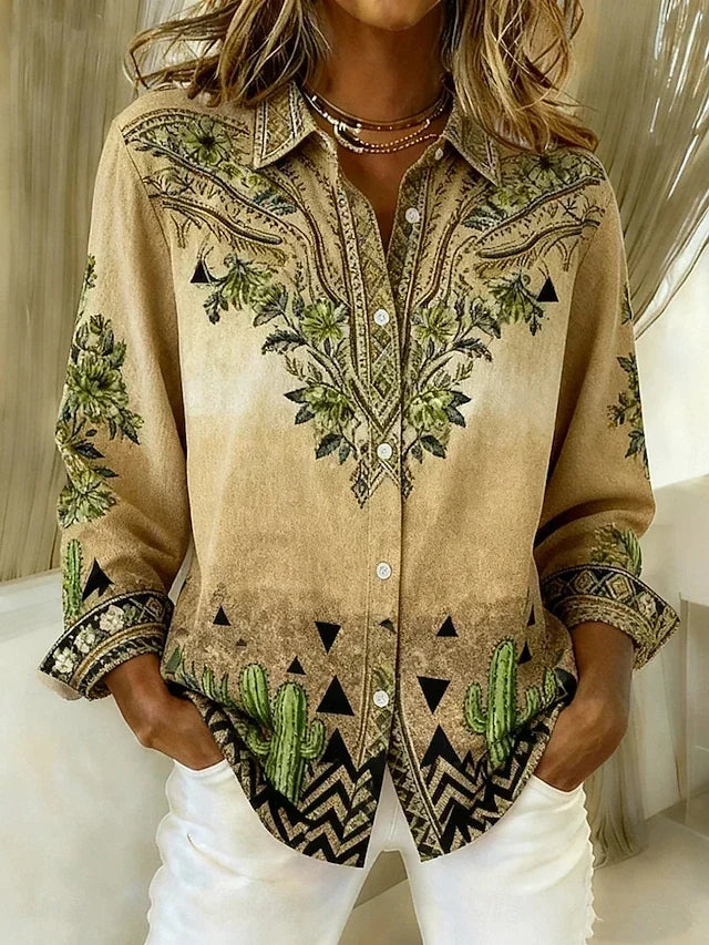 Tucson | Blusa vintage de estilo western con flores