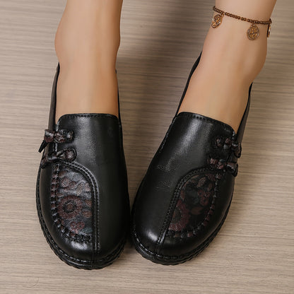 Carmen™ | Mocasines de Piel Confort con Bordado Floral