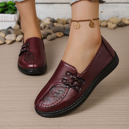 Carmen™ | Mocasines de Piel Confort con Bordado Floral