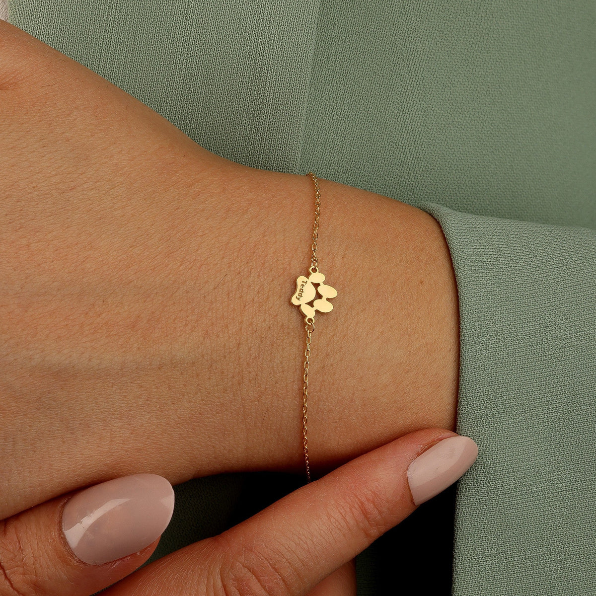 Collar o Pulsera con Huella de Patas