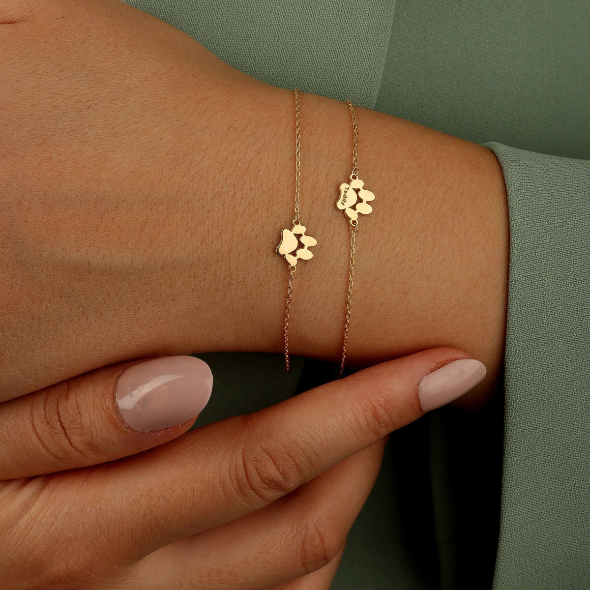 Collar o Pulsera con Huella de Patas