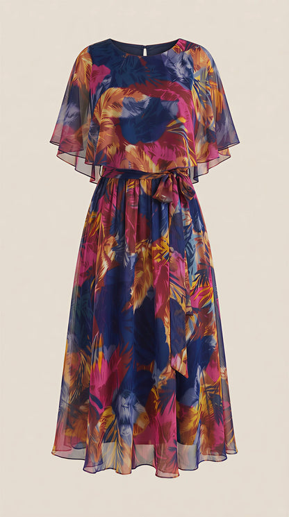 Elizabeth | Precioso Vestido con Estampado Tropical