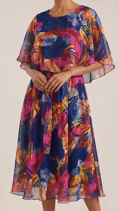 Elizabeth | Precioso Vestido con Estampado Tropical