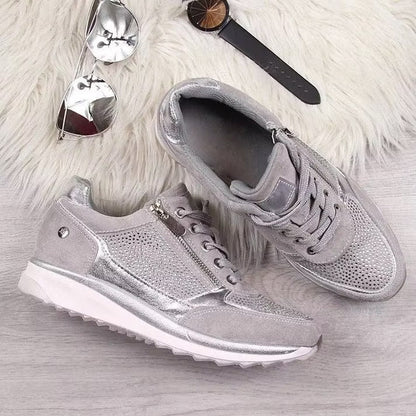 Confortia™ | Zapatillas ortopédicas de cuña para mujer con cremallera