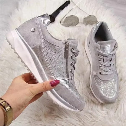 Confortia™ | Zapatillas ortopédicas de cuña para mujer con cremallera