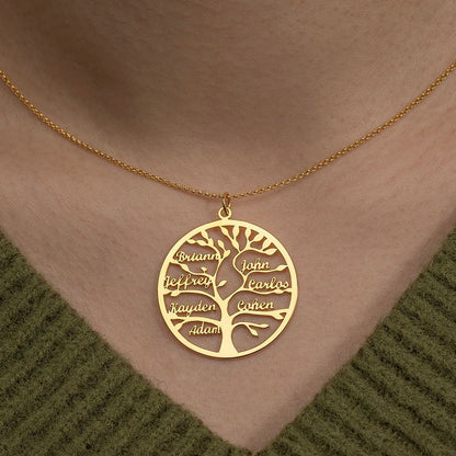 Collar Personalizado de Árbol Genealógico