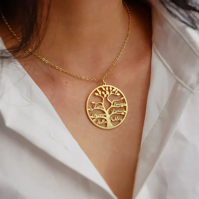 Collar Personalizado de Árbol Genealógico