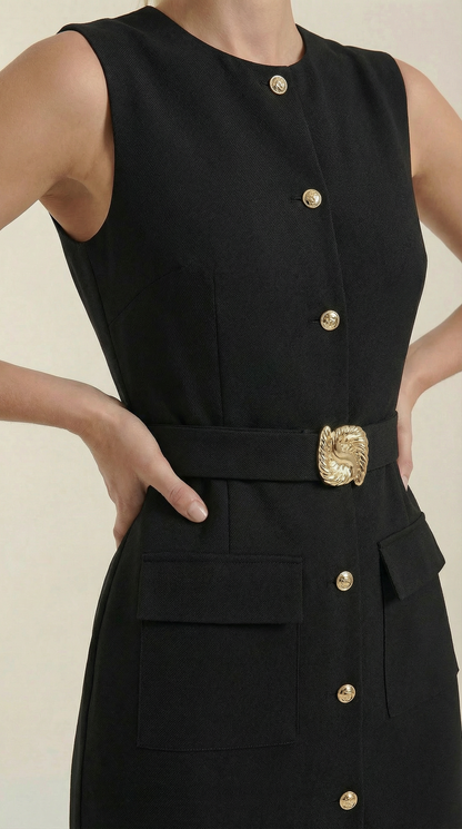 Arlene | Vestido Midi con Botones
