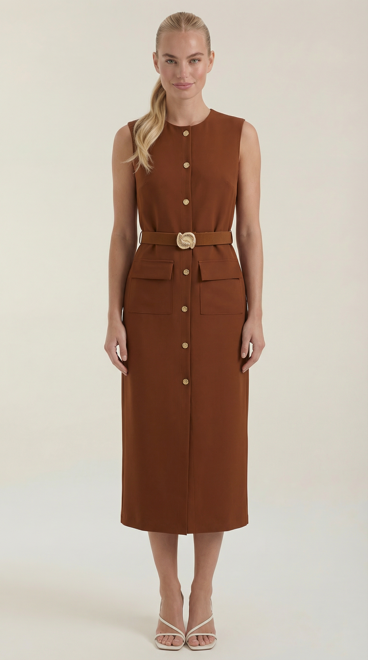 Arlene | Vestido Midi con Botones