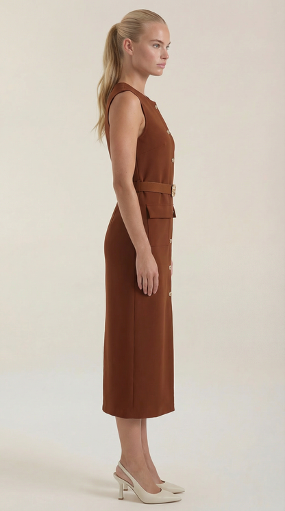 Arlene | Vestido Midi con Botones