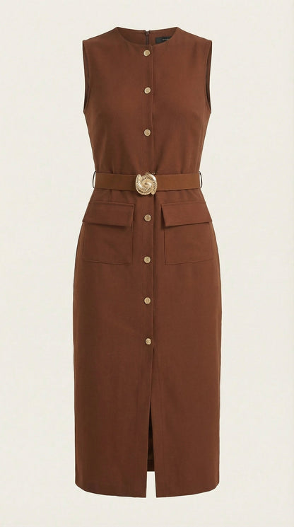 Arlene | Vestido Midi con Botones