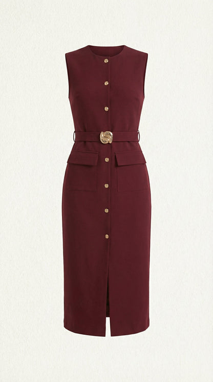 Arlene | Vestido Midi con Botones