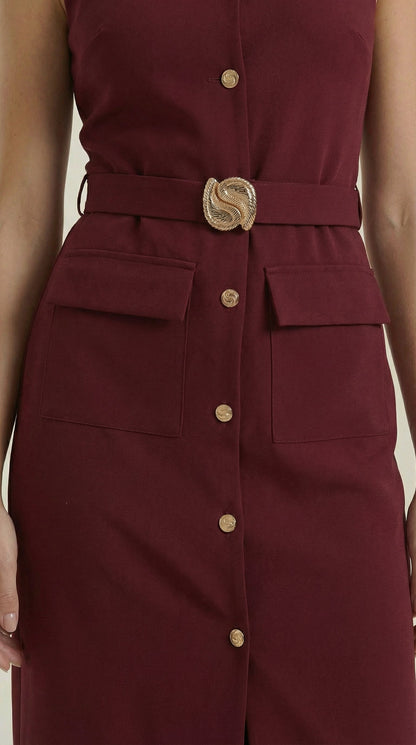 Arlene | Vestido Midi con Botones