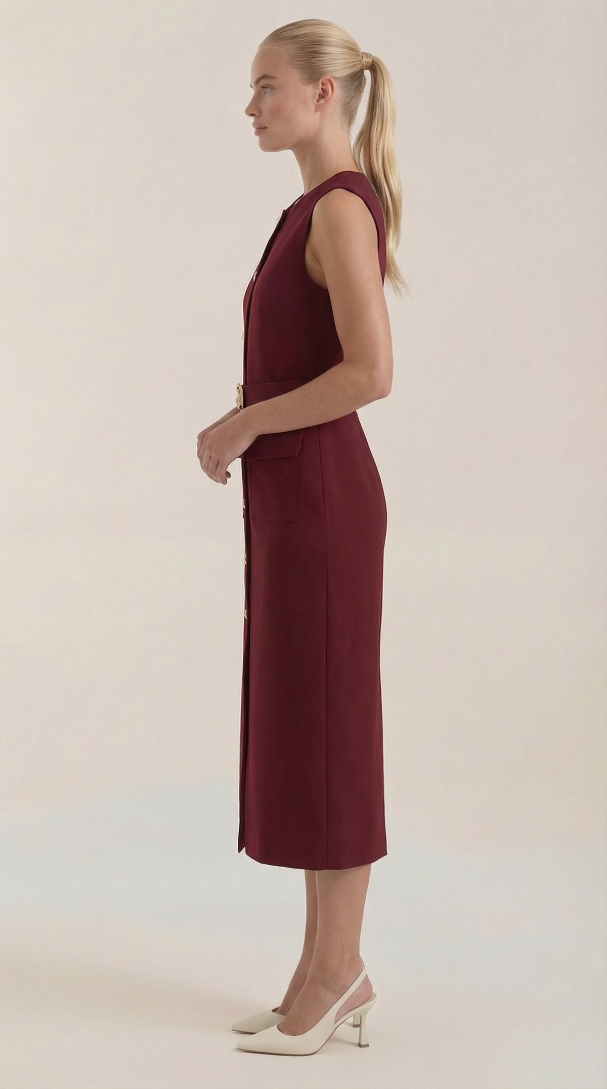 Arlene | Vestido Midi con Botones