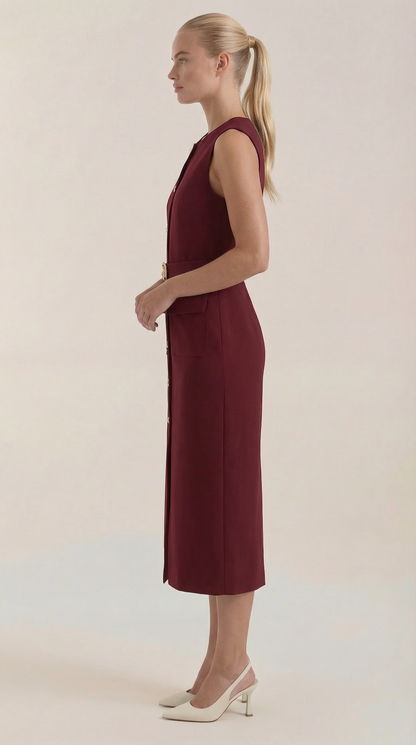 Arlene | Vestido Midi con Botones